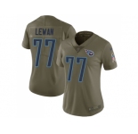 Women Nike Tennessee Titans #77 Taylor Lewan Olive Stitched NFL Limited 2017 Salute to Service Jersey
