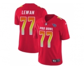 Women Nike Tennessee Titans #77 Taylor Lewan Red Stitched NFL Limited AFC 2018 Pro Bowl Jersey