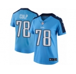 Women Nike Tennessee Titans #78 Curley Culp Limited Light Blue Rush Vapor Untouchable NFL Jersey