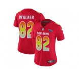 Women Nike Tennessee Titans #82 Delanie Walker Red Stitched NFL Limited AFC 2018 Pro Bowl Jersey