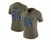 Women Nike Tennessee Titans #84 Corey Davis Olive Stitched NFL Limited 2017 Salute to Service Jersey