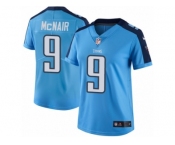 Women Nike Tennessee Titans #9 Steve McNair Limited Light Blue Rush Vapor Untouchable NFL Jersey