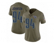 Women Nike Tennessee Titans #94 Austin Johnson Limited Olive 2017 Salute to Service NFL Jersey