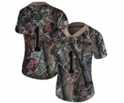 Women's Nike Tennessee Titans #1 Warren Moon Limited Camo Rush Realtree NFL Jersey