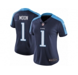 Women's Nike Tennessee Titans #1 Warren Moon Vapor Untouchable Limited Navy Blue Alternate NFL Jersey