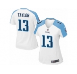 Women's Nike Tennessee Titans #13 Taywan Taylor Limited White NFL Jersey