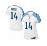 Women's Nike Tennessee Titans #14 Eric Weems Limited White NFL Jersey