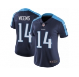 Women's Nike Tennessee Titans #14 Eric Weems Vapor Untouchable Limited Navy Blue Alternate NFL Jersey