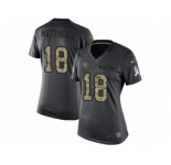 Women's Nike Tennessee Titans #18 Rishard Matthews Limited Black 2016 Salute to Service NFL Jersey
