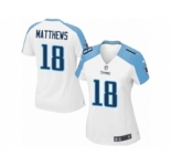 Women's Nike Tennessee Titans #18 Rishard Matthews Limited White NFL Jersey