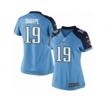 Women's Nike Tennessee Titans #19 Tajae Sharpe Limited Light Blue Team Color NFL Jersey