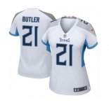Women's Nike Tennessee Titans #21 Malcolm Butler Game White NFL Jersey