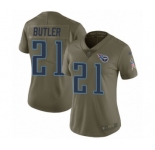 Women's Nike Tennessee Titans #21 Malcolm Butler Limited Olive 2017 Salute to Service NFL Jersey