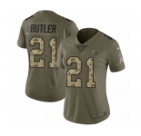 Women's Nike Tennessee Titans #21 Malcolm Butler Limited Olive Camo 2017 Salute to Service NFL Jersey