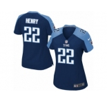 Women's Nike Tennessee Titans #22 Derrick Henry Game Navy Blue Alternate NFL Jersey
