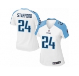 Women's Nike Tennessee Titans #24 Daimion Stafford Limited White NFL Jersey