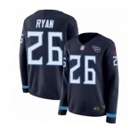 Women's Nike Tennessee Titans #26 Logan Ryan Limited Navy Blue Therma Long Sleeve NFL Jersey