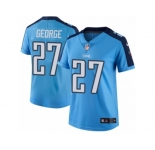Women's Nike Tennessee Titans #27 Eddie George Limited Light Blue Rush NFL Jersey