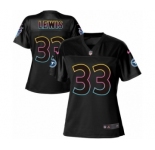 Women's Nike Tennessee Titans #33 Dion Lewis Game Black Fashion NFL Jersey