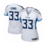 Women's Nike Tennessee Titans #33 Dion Lewis Game White NFL Jersey