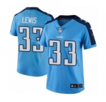 Women's Nike Tennessee Titans #33 Dion Lewis Limited Light Blue Rush Vapor Untouchable NFL Jersey