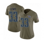 Women's Nike Tennessee Titans #33 Dion Lewis Limited Olive 2017 Salute to Service NFL Jersey