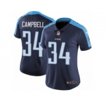 Women's Nike Tennessee Titans #34 Earl Campbell Vapor Untouchable Limited Navy Blue Alternate NFL Jersey