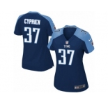 Women's Nike Tennessee Titans #37 Johnathan Cyprien Limited Navy Blue Alternate NFL Jersey