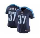 Women's Nike Tennessee Titans #37 Johnathan Cyprien Vapor Untouchable Limited Navy Blue Alternate NFL Jersey