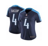 Women's Nike Tennessee Titans #4 Ryan Succop Vapor Untouchable Limited Navy Blue Alternate NFL Jersey