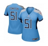 Women's Nike Tennessee Titans #51 Will Compton Game Light Blue Alternate NFL Jersey