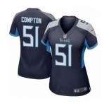 Women's Nike Tennessee Titans #51 Will Compton Game Navy Blue Team Color NFL Jersey