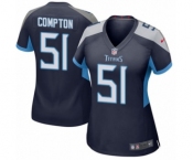 Women's Nike Tennessee Titans #51 Will Compton Game Navy Blue Team Color NFL Jersey