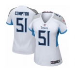 Women's Nike Tennessee Titans #51 Will Compton Game White NFL Jersey