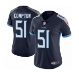 Women's Nike Tennessee Titans #51 Will Compton Navy Blue Team Color Vapor Untouchable Elite Player NFL Jersey
