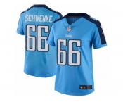 Women's Nike Tennessee Titans #66 Brian Schwenke Limited Light Blue Rush NFL Jersey