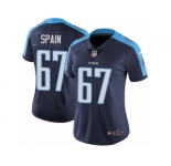 Women's Nike Tennessee Titans #67 Quinton Spain Vapor Untouchable Limited Navy Blue Alternate NFL Jersey