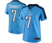 Women's Nike Tennessee Titans #7 Blaine Gabbert Limited Light Blue Rush Vapor Untouchable NFL Jersey