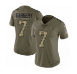 Women's Nike Tennessee Titans #7 Blaine Gabbert Limited Olive Camo 2017 Salute to Service NFL Jersey