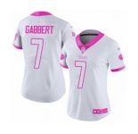 Women's Nike Tennessee Titans #7 Blaine Gabbert Limited White Pink Rush Fashion NFL Jersey
