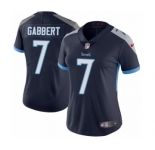 Women's Nike Tennessee Titans #7 Blaine Gabbert Navy Blue Team Color Vapor Untouchable Limited Player NFL Jersey