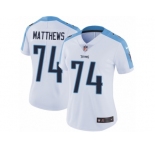 Women's Nike Tennessee Titans #74 Bruce Matthews Vapor Untouchable Limited White NFL Jersey