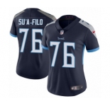 Women's Nike Tennessee Titans #76 Xavier Su'a-Filo Navy Blue Team Color Vapor Untouchable Limited Player NFL Jersey