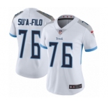 Women's Nike Tennessee Titans #76 Xavier Su'a-Filo White Vapor Untouchable Elite Player NFL Jersey