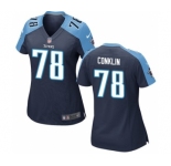 Women's Nike Tennessee Titans #78 Jack Conklin Navy Blue Alternate NFL Jersey