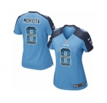 Women's Nike Tennessee Titans #8 Marcus Mariota Limited Light Blue Strobe NFL Jersey