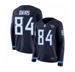 Women's Nike Tennessee Titans #84 Corey Davis Limited Navy Blue Therma Long Sleeve NFL Jersey
