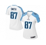 Women's Nike Tennessee Titans #87 Jonnu Smith Limited White NFL Jersey