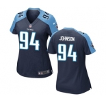 Women's Nike Tennessee Titans #94 Austin Johnson Navy Blue Alternate NFL Jersey