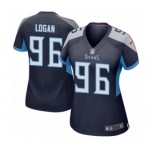Women's Nike Tennessee Titans #96 Bennie Logan Game Navy Blue Team Color NFL Jersey